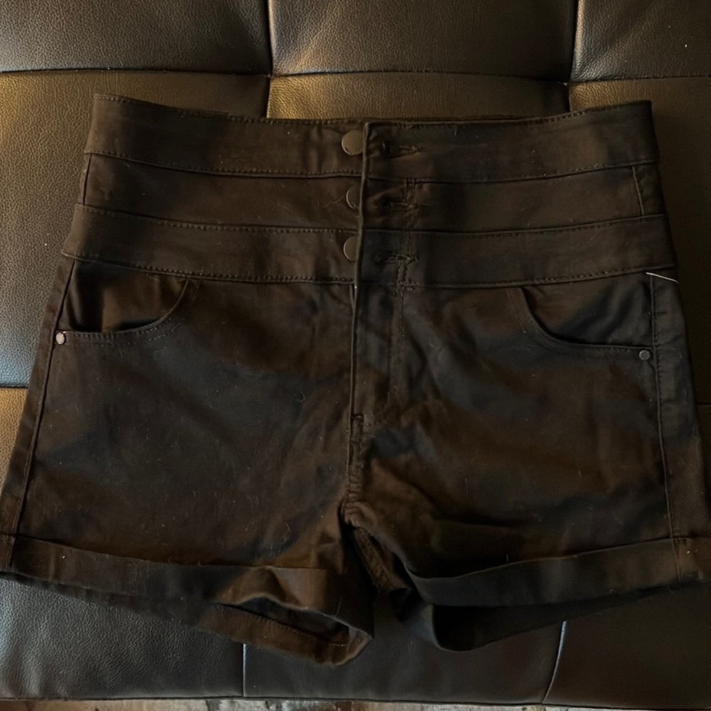 High Waisted Black Shorts